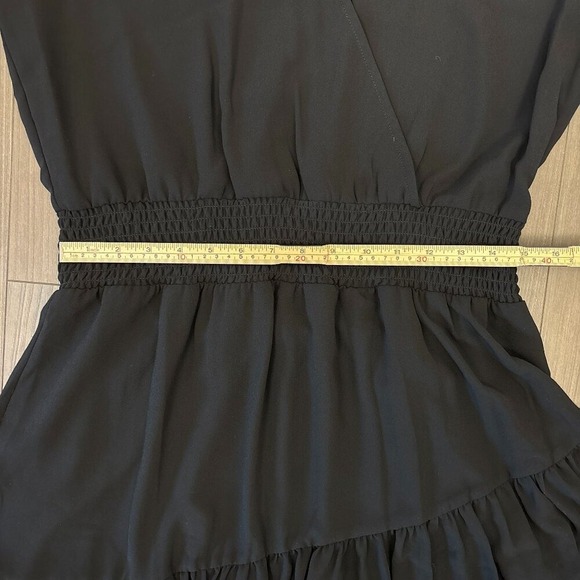MICHAEL Michael Kors‎ Dress Women's Large Black Ruffled Faux Wrap Mini - Picture 13 of 16